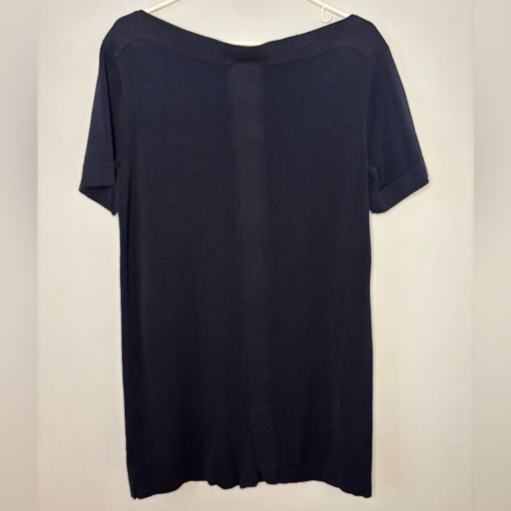 COS Navy Knit Dress with Short Sleeves and Boat Neckline - Picture 3 of 3